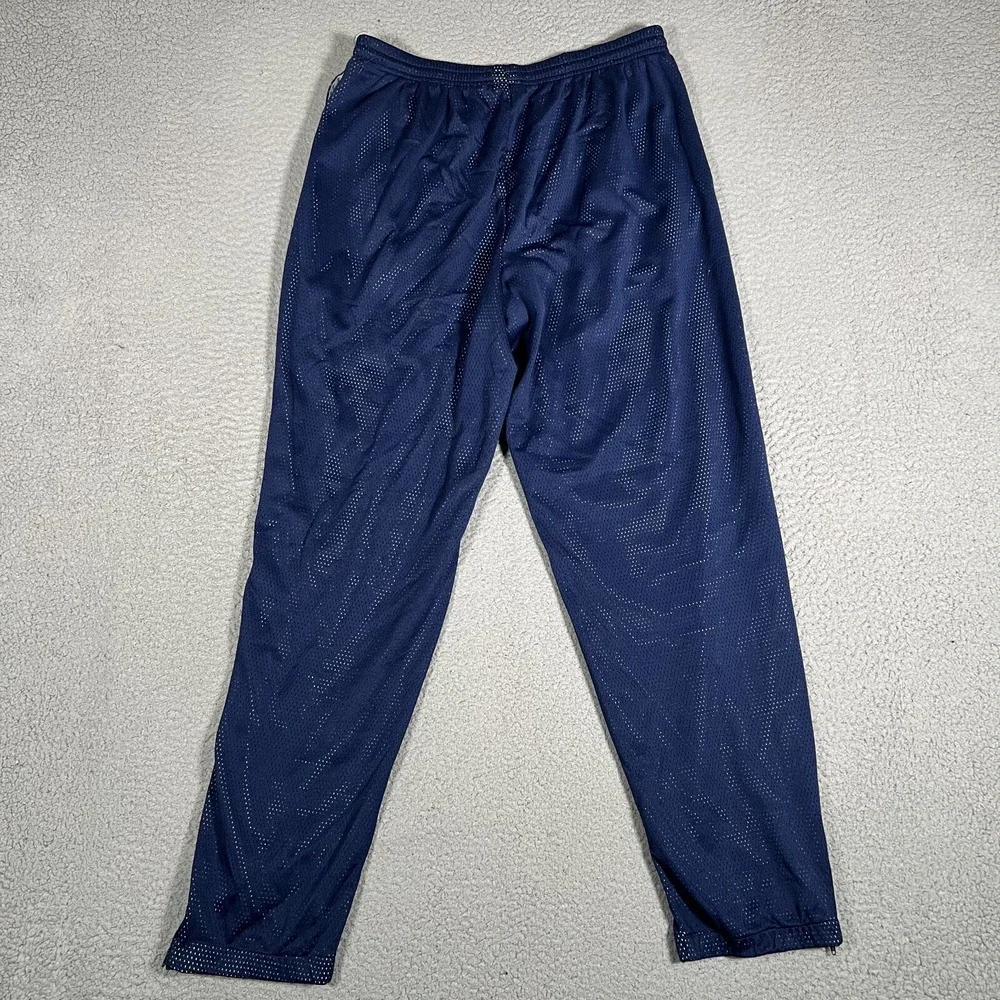 Nike Pants Mens Large Blue Vintage Mesh‎ Basketball Warm Up Ankle Zip Pockets